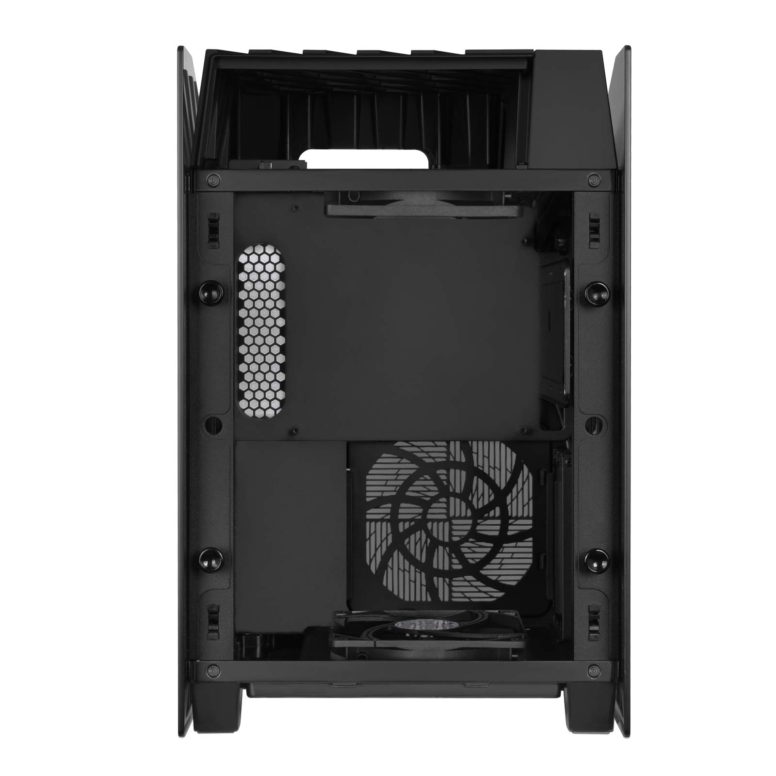 SilverStone Technology LD03B-AF Airflow Version Mini-ITX Case Four Side Tempered Glass Panels Pre-Installed 2 x 120mm Fans USB Type-C x 1 SST-LD03B-AF