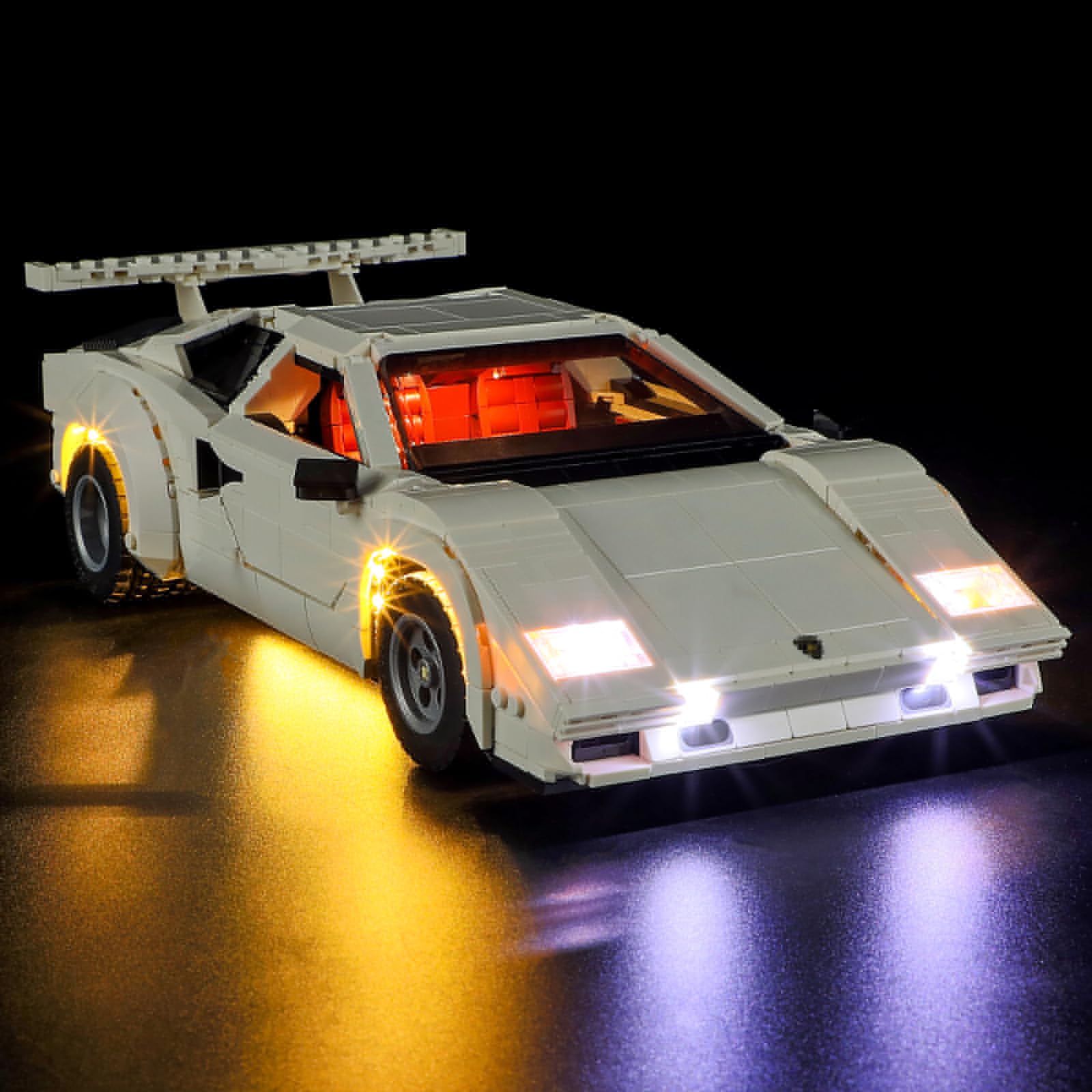 GEAMENT LED Light Kit Compatible with LEGO Lamborghini Countach 5000 Quattrovalvole - Lighting set for Icons 10337 (Model Set Not Included)