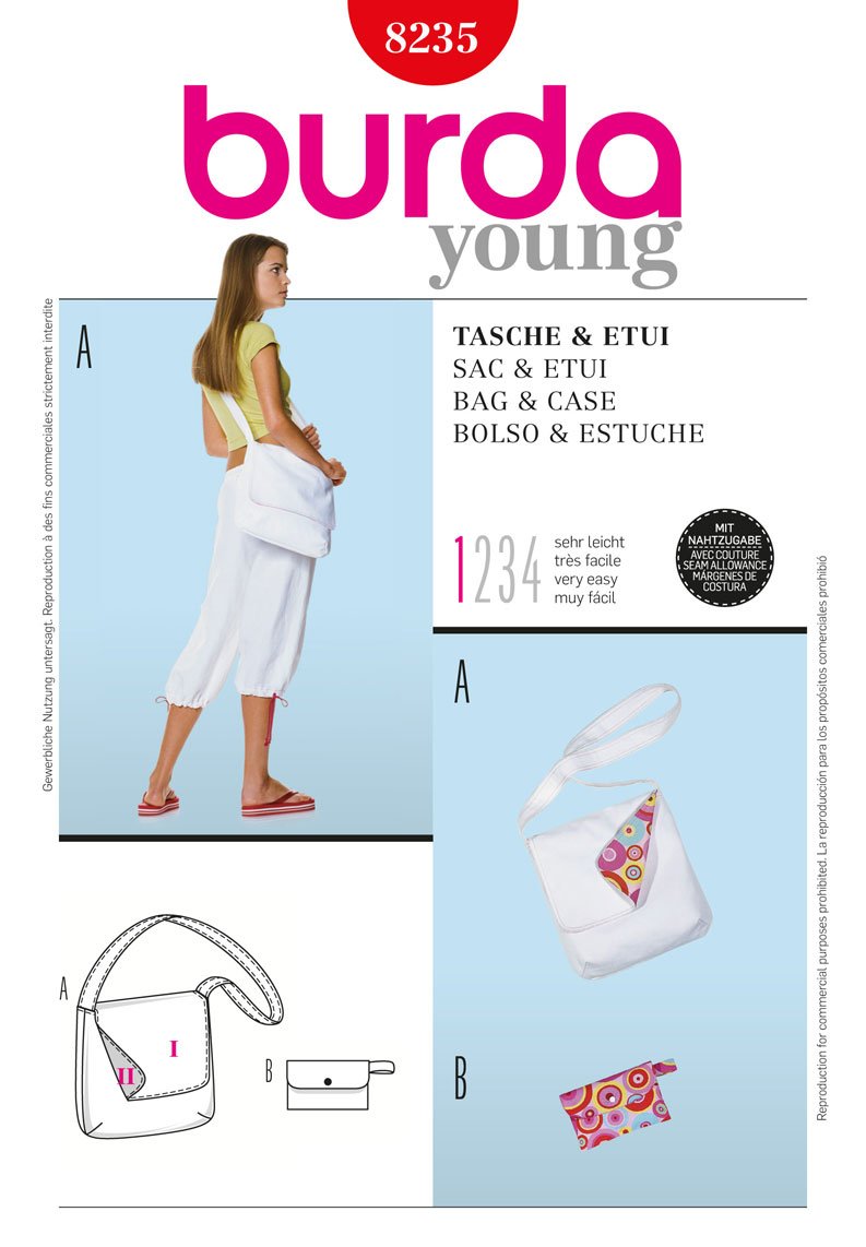 Burda Style Sewing Pattern B8235 Bag and Case