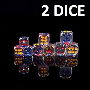 ISHARAA Resin and Plastic 2 Dice Game Set