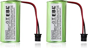 EBL BT 1008 900mAh Cordless Phone Batteries Rechargable 2-Pack for BT-1016 BT-1021 BT-1008 and More
