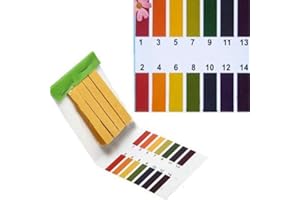 BROADFASHION 80 Full Range 1-14 pH Test Paper Strips Water Litmus Testing Kits