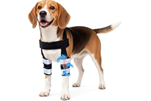 Petanims Dog Front Leg Brace - Knee/Carpal/Wrist Support for Dogs, Adjustable Dog Elbow Brace with Shoulder Support, Reflecti