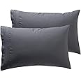 Nestl Grey Pillow Cases Queen Size Set of 2, Soft Queen Pillow Case, 1800 Microfiber Queen Pillow Cases 2, Pillowcases Queen, Envelope Closure Pillowcase, Pillow Covers Queen Size, 20x30 Inches