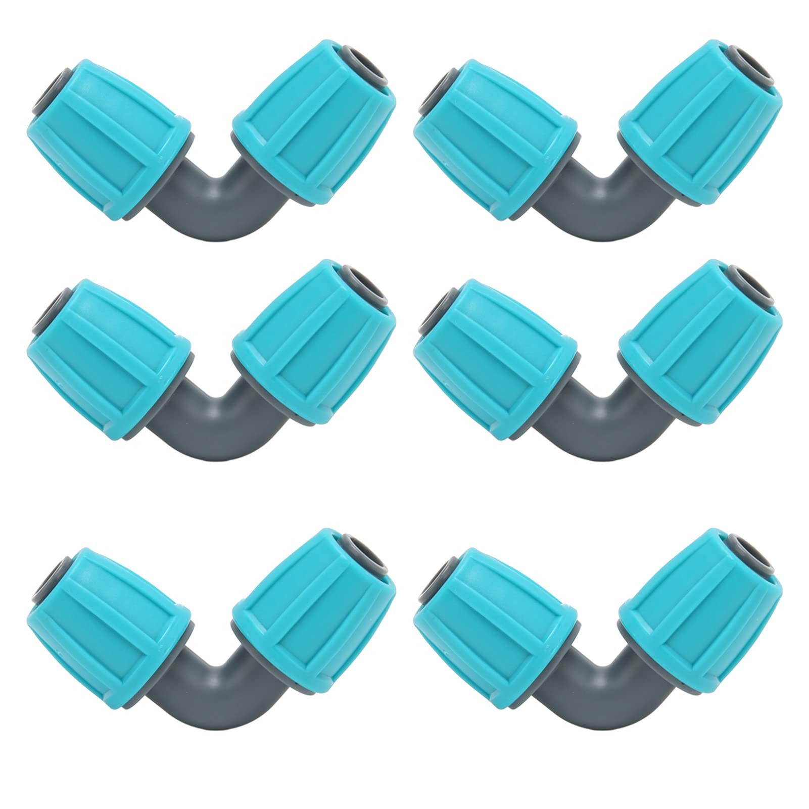 Lock Elbow Adapter, PE 6.5x6.5cm Pipe Elbow Lock Connector Water Pipe Fitting for Garden