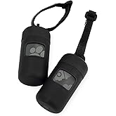 Best Pet Supplies Dog Poop Bag Holder Leash Attachment with 30 Bags, Reusable Dispenser for Travel, Walking, Park, and Outdoo