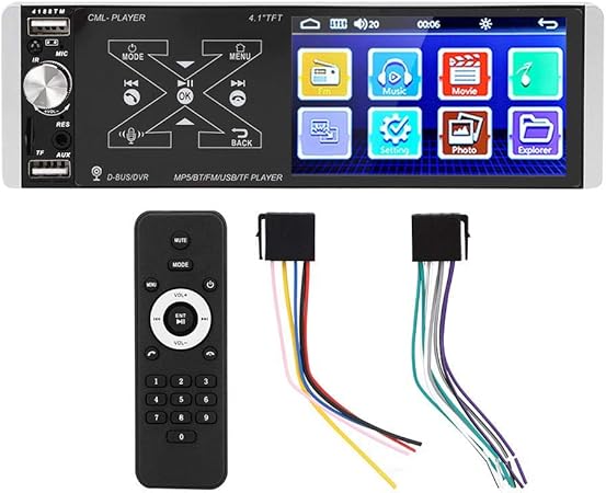 Amazon Usbは複数のオーディオ形式をサポートし 4 1インチhdタッチスクリーンfmラジオ ミラーリング相互接続車mp5 車両用 バッテリー充電器 車 バイク