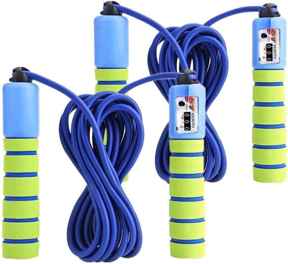 Jump Rope,2 Pack Speed Jump Rope Kid,Beaded Adjustable Lightweight Rope for Heart Boxing Equipment Exercise (2PACK-Green)