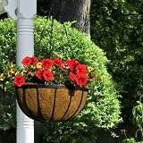 Ambassador 4x Natural Coco Hanging Basket Liners 14 Inch cupped shape view 7