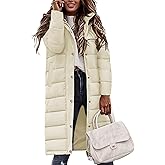 VXVGER Winter Coats for Women-Puffer Jacket Hooded Warm Winter Long Coat Thickened Down Alternative Jacket Outwear