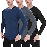 BOOMCOOL 1/3 Pack Long Sleeve Compression Shirts for Men Workout Clothes Gym T Shirt for Rash Guard Sports Undershirt