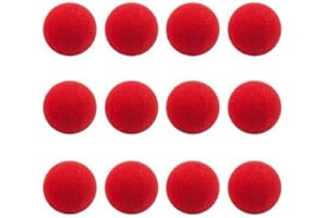 LASENERSM 12Pcs Red Foam Clown Noses for Party Halloween Costume Supplies