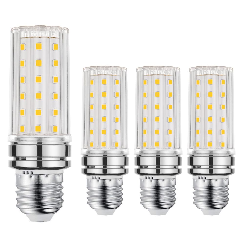 EKSAVE 12W E27 Edison Screw Light Bulbs,Equal to 100 Watt Light Bulbs,1200 Lumens, Warm White 3000K,Not dimmable,Pack of 4