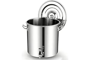 Stainless Steel Stock Pot - Stock Pot with Spigot, Round with Handles, 5-160l Wine Bucketthicken Milk Can (10L)