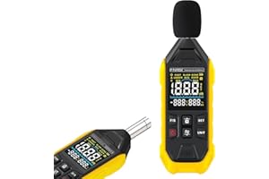 [Rechargeable 3IN1 Decibel Meter] WESTOBIG Sound Level Meter, Digital dB Meter Noise Meter 30dB to 130dB Portable SPL Meter MAX Data Hold with Color Display Backlight