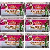 ASANTEE Rice Milk with Collagen and Honey Soap - Luxurious Body Soap for Soft, Clear, and Radiant Skin - Scent Long-Lasting (Pack of 6)