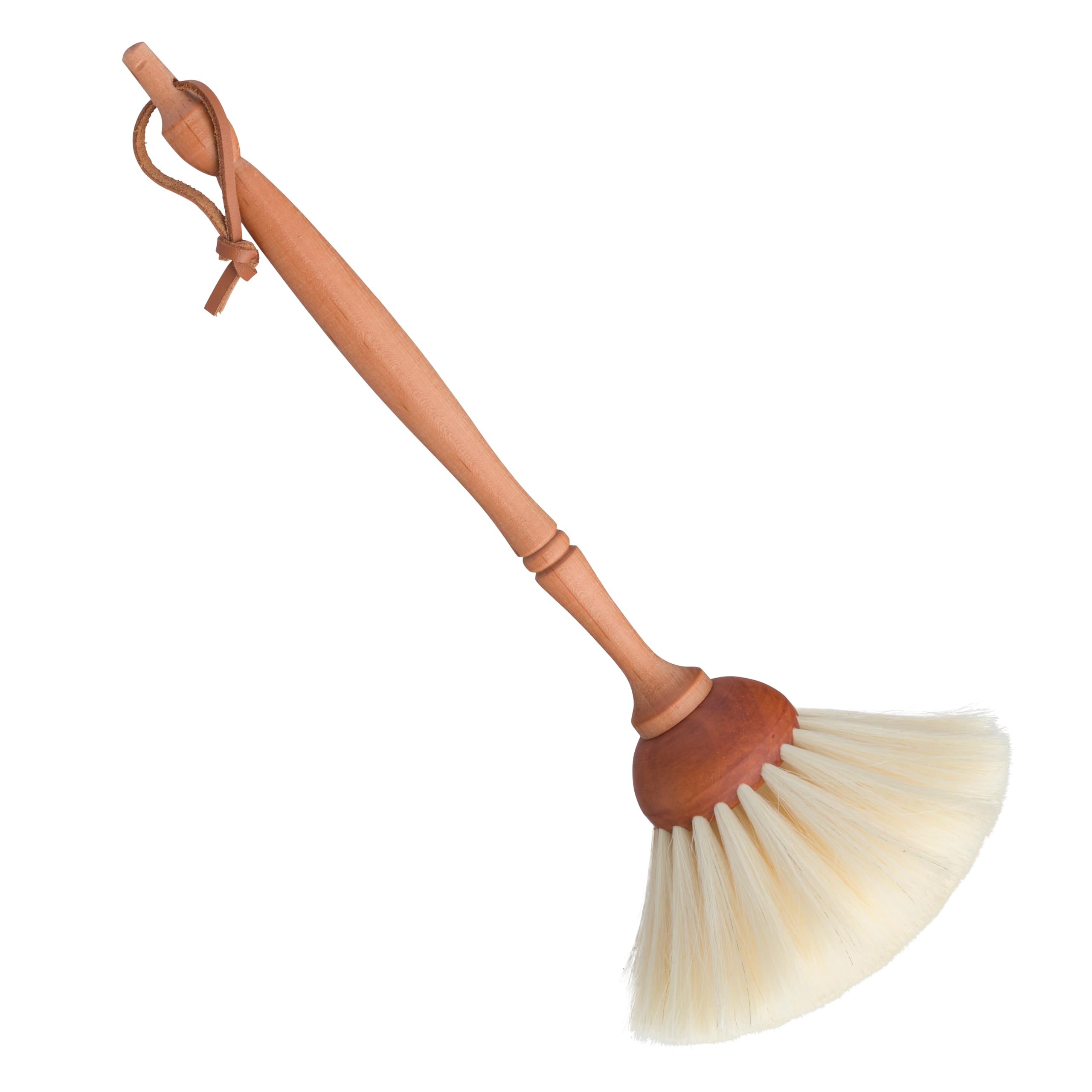 Goat-Hair Duster With Pearwood Handle (White)