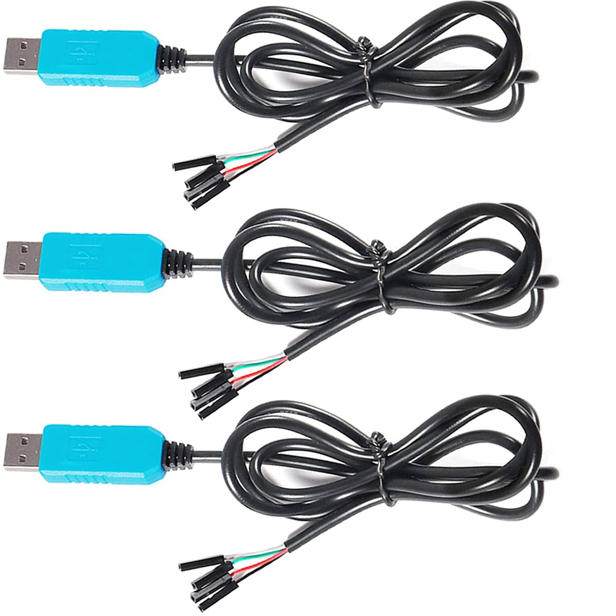 Youmile 3pcs PL2303TA USB to TTL Serial Cable Download Cable USB to TTL rs232 Serial Cable Debug Console Cable Compatible for Raspberry Pi