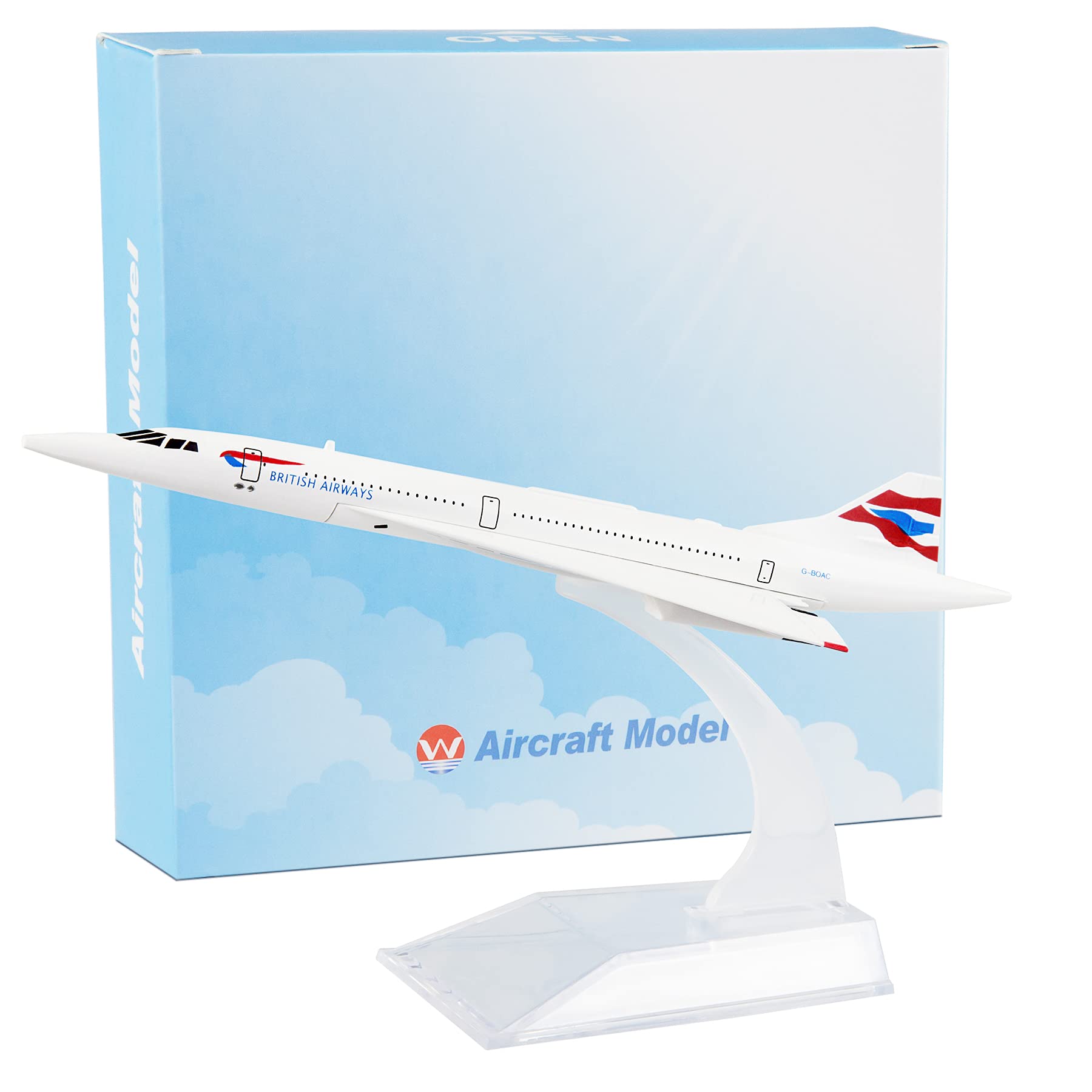 Busyflies Diecast Concorde British Airways 16cm Alloy Plane Model for Collection