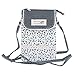 Damara Womens Lace Line Floweret Dotted Crossbody Phone Pouch,Blue