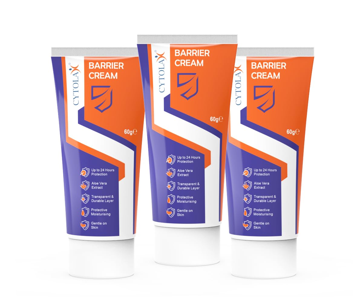 3pk Cytolax Barrier Cream 60g | Transparent Durable 24hr protection | Prevents Skin Irritation & Sores | Repairs Damaged Skin | with Shea Butter & Aloe Vera extracts (60g - Pack of 3)