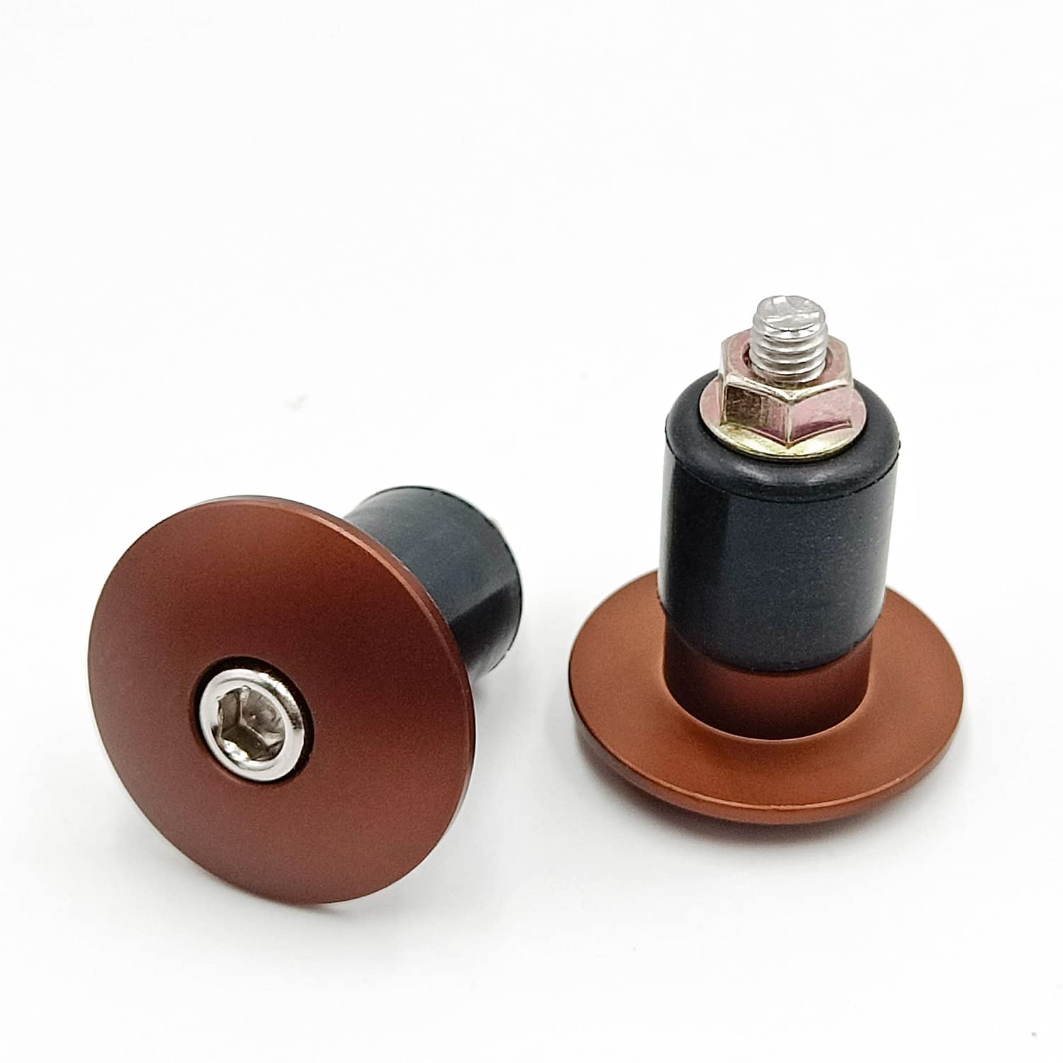 ONIPAX 2pcs Handle Bar End Plugs Grips Cap for 22mm (Black/Red/Orange/Blue/Green/Purple/Pink/Brown)