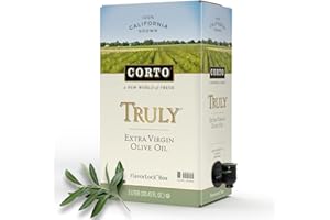 Corto TRULY | 100% Extra Virgin Olive Oil | Floral Notes | Cold Extracted in State-of-the-Art Mill | Straight from Official Corto Olive Groves & Oil Producer | Oxygen-Free, Light Free FlavorLock Box