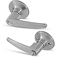 Honeywell Safes & Door Locks - Interior & Exterior Straight Lever Door Handle with Keys - Door Lever for Bedroom - Anti-Bump Resistant - Reversible for Right & Left Sided Doors - Satin Nickel, 8104301