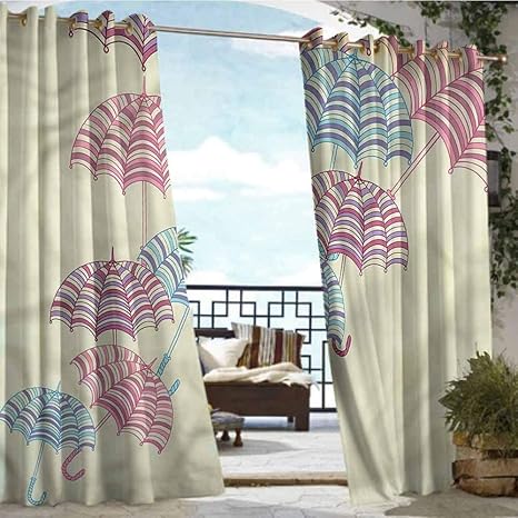 Amazon Com Andrea Sam Patio Curtains Weather Soft Toned Parasol