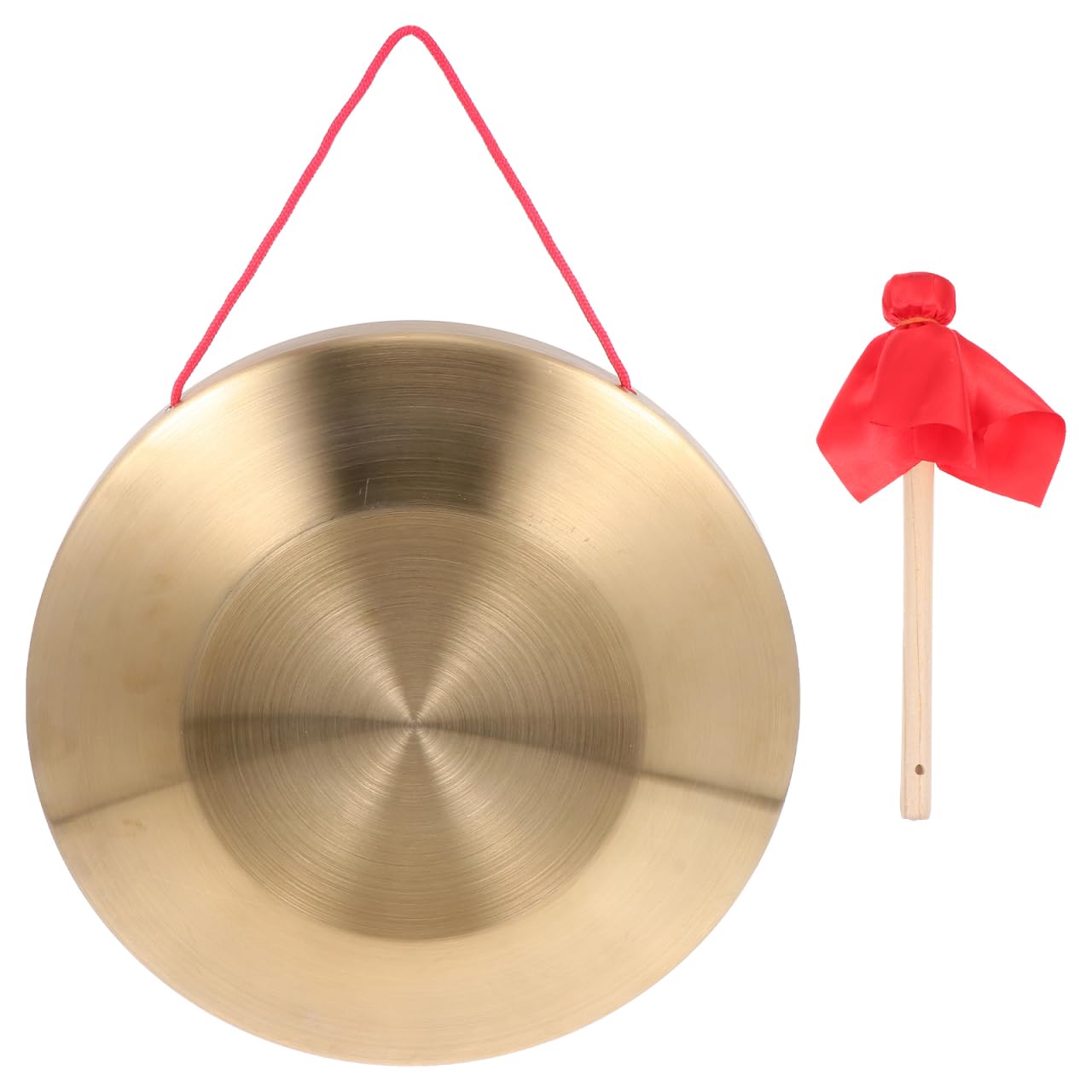 Generic Gong with Mallet, 22 cm/8.66Inch Tam Tam Gong Traditional Chinese Percussion Instrument, Copper Decorative Chau Gong for Home, Office (47T05O14D9O)