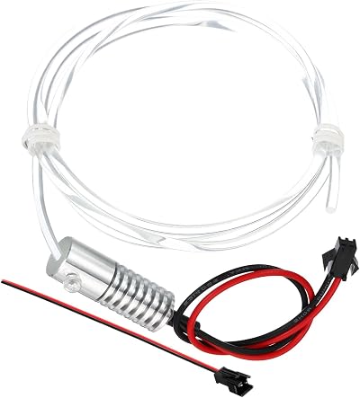 PATIKIL 3mm x 1m PMMA Side Glow Fiber Optic Cable Kit Warm White LED 12V