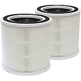 PUREBURG Replacement Filter Compatible with DAYETTE AP301 & JOWSET AP301 AP302 AP303 & AIRROBO AR400 Air Purifiers,2-Pack H13 HEPA 4-Stage Filtration Activated Carbon 2-IN-1