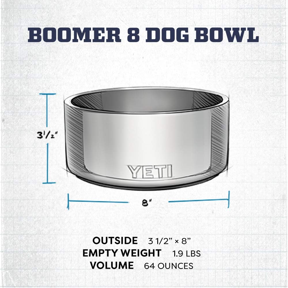 Kitchen & Dining : YETI Boomer 8, Stainless Steel, Non-Slip Dog Bowl, Holds 64 Ounces, Seafoam : 