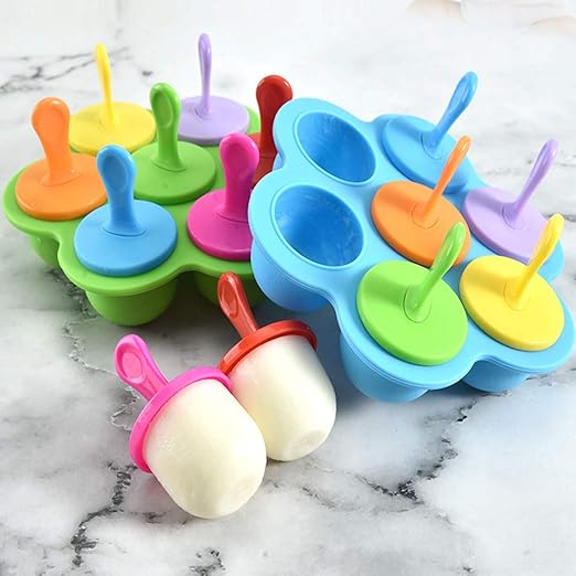 VEYLIN 2 Pack Silicone Ice Lolly Moulds Ice Lolly Maker Mold Reusable