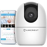 Amcrest 1080P WiFi Camera Indoor, Nanny Cam, Dog Camera, Sound & Baby Monitor, Human & Pet Detection, Motion-Tracking, w/ 2-W