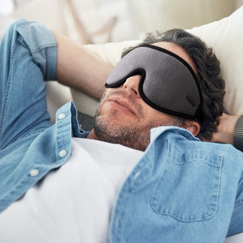 Eye Mask for Sleeping, Unimi 3D Contoured Sleep Mask for Women Men, Super Soft and Comfortable,100% Blockout Light 3D Eye Cover & Blindfold for Travel, Shift Work, Naps (Grey) …: Health & Personal Care