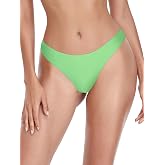 RELLECIGA Women's Cheeky Bikini Bottom | Brazilian,Low Rise,High Cut,High Leg,Full Lining,Seamless,Breathable Stretch Fabric,Bathing Suit Bottoms,Beach and Vacation