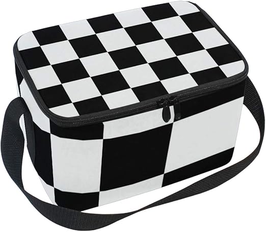checkerboard lunch bag