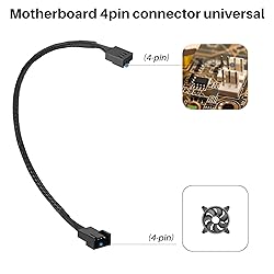 Pagaloce PWM 4 Pin Fan Extension Cable 2-Pack，12