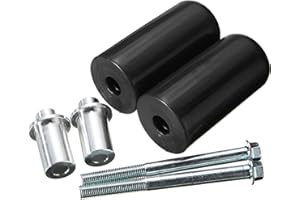 Lcoygia Frame slider,10mm universal Large motorcycle frame slider crash protection For Yamaha Suzuki Honda(2ps) (Black)