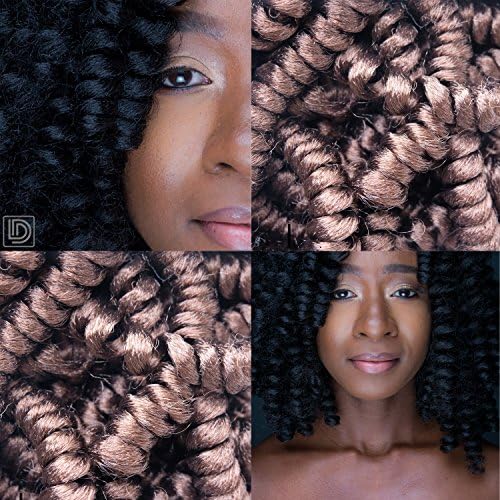 Spiral Crochet Curls Ready for Installation, Each Box Contains 25 Pre Curled Spirals Made of 100% Kanekalon Hair (30) 4 bags Recommended
