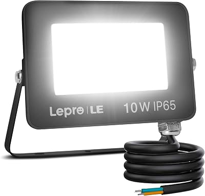 Lepro 10W LED Floodlight Outdoor 850LM 70W Equivalent IP65 Daylight White