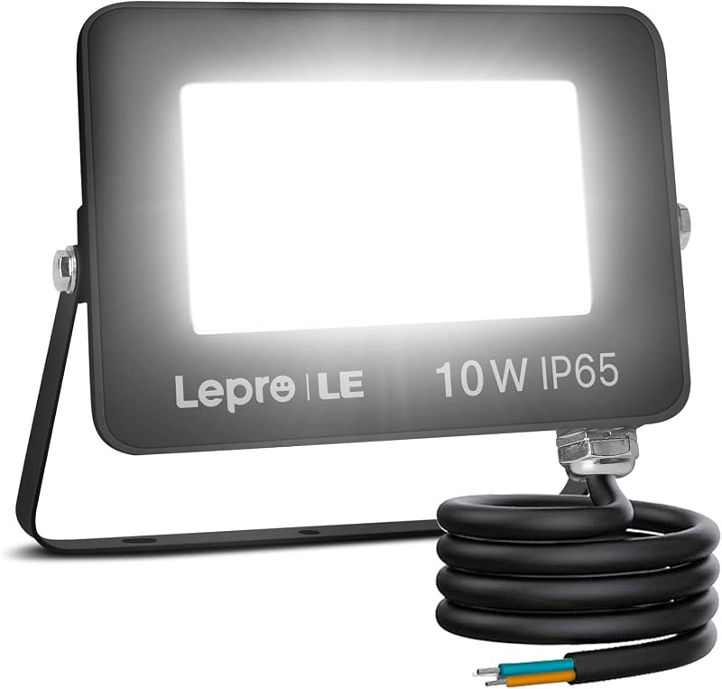 Lepro 10W LED Floodlight Outdoor 850LM 70W Equivalent IP65 Daylight White