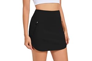 Jhsnjnr Golf Skorts for Women Zipper Pockets Athletic Skirt Casual Summer Skirts High Waisted Skort