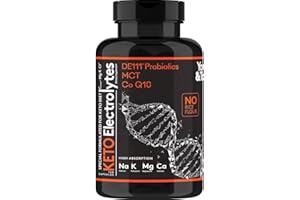 YOUTH & TONIC 120 MCT Keto Electrolytes Pills | 150 mg Magnesium Probiotics Co Q 10 | Potassium Sodium Chloride Calcium Zinc & D3 Vitamin | Premium Grade Salt Supplement Designed for Low Carbs & Keto Diets