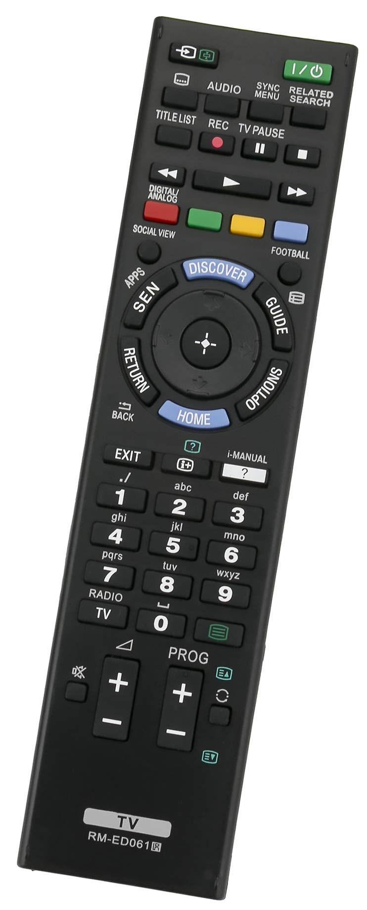 ALLIMITY RM-ED061 Remote Control Replacement for Sony Bravia TV KDL-60W855B KDL-55W805B KDL-50W828B KDL-50W815B KDL-42W815B KDL-42W706B KDL-42W650A KD-70X8505B KD-65X8505B KD-55X9005B