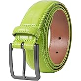 ayamoti Men's Belt, Handmade Genuine Leather Mens Belt For Gift Mens Dress Casual 1 3/8"