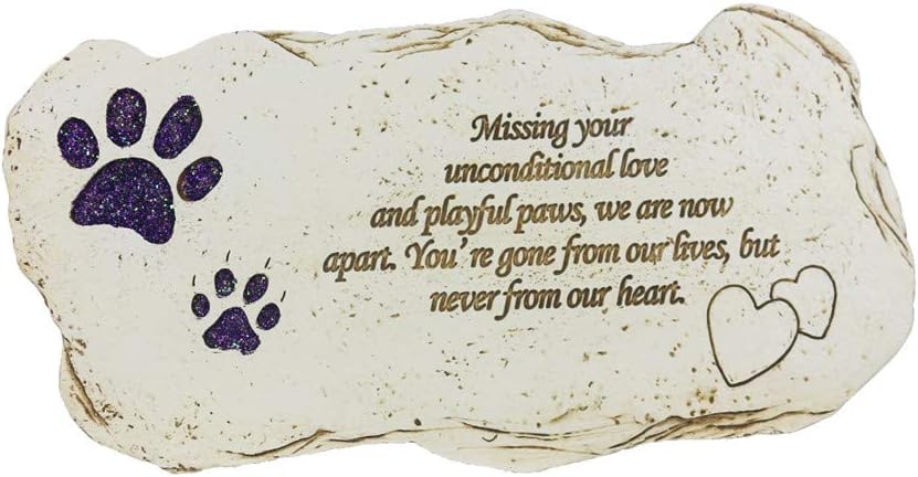 JHB Pet Memorial Plaques for Garden Decor Dog or Cat For Garden Backyard Marker Grave Tombstone - Lost of Pet Gifts