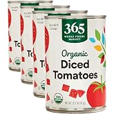 365 By Whole Foods Market, Organic Diced Tomatoes, 14.5 Ounce (Pack of 4)