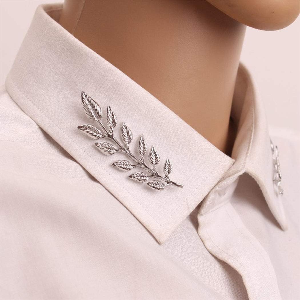 Broche Fantaisie En Forme De Feuille, En Argent - Occasion, Sans Marque - Idéal Pour Customiser Une Veste Ou Un Chapeau